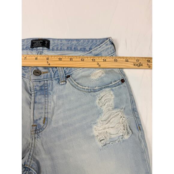 Abercrombie & Fitch Riped Low Rise Slim Boyfriend Jeans Sz 26 - Picture 3 of 6